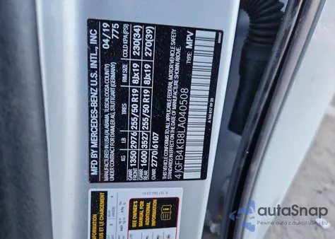 2020 Mercedes-Benz Gle 350 4Matic из США, поврежденный, VIN 4JGFB4KB8LA040508